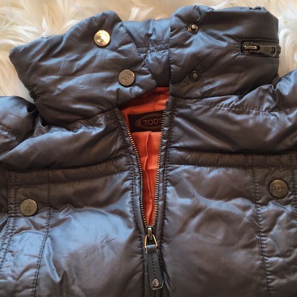 Authentic Tod’s Gray Down/Feather Winter Jacket - Picture 14 of 16